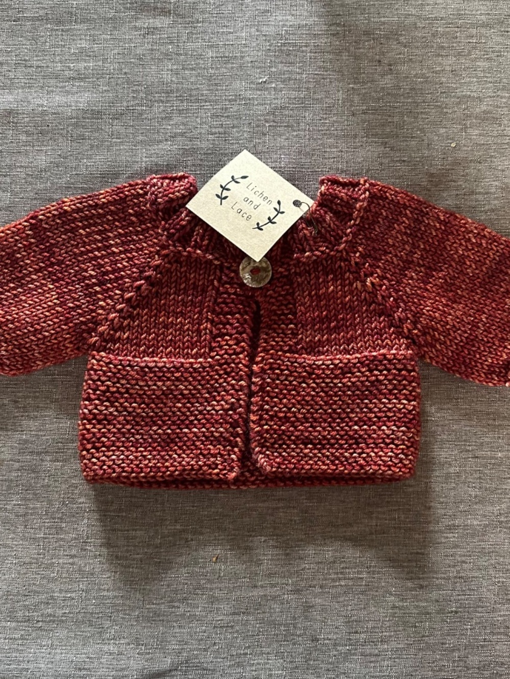 HAND KNIT MERINO WOOL BABY SWEATER  3-6 MONTHS NWT